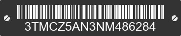 2022 TOYOTA Tacoma 3TMCZ5AN3NM486284 VIN decoded