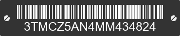 2021 TOYOTA Tacoma 3TMCZ5AN4MM434824 VIN decoded