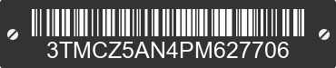 2023 TOYOTA Tacoma 3TMCZ5AN4PM627706 VIN decoded