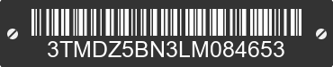 2020 TOYOTA Tacoma 3TMDZ5BN3LM084653 VIN decoded