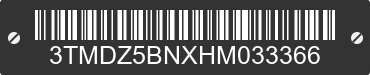 2017 TOYOTA Tacoma 3TMDZ5BNXHM033366 VIN decoded