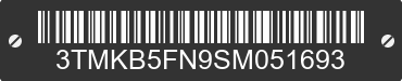 2025 TOYOTA Tacoma 3TMKB5FN9SM051693 VIN decoded