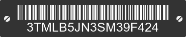 2025 TOYOTA Tacoma 3TMLB5JN3SM39F424 VIN decoded