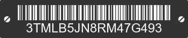 2024 TOYOTA Tacoma 3TMLB5JN8RM47G493 VIN decoded