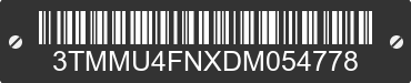 2013 TOYOTA Tacoma 3TMMU4FNXDM054778 VIN decoded