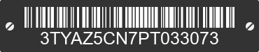 2023 TOYOTA Tacoma 3TYAZ5CN7PT033073 VIN decoded