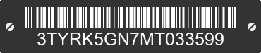 2021 TOYOTA Tacoma 3TYRK5GN7MT033599 VIN decoded