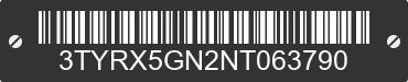 2022 TOYOTA Tacoma 3TYRX5GN2NT063790 VIN decoded