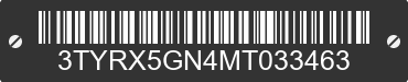 2021 TOYOTA Tacoma 3TYRX5GN4MT033463 VIN decoded