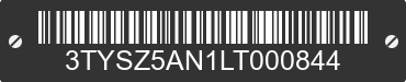 2020 TOYOTA Tacoma 3TYSZ5AN1LT000844 VIN decoded
