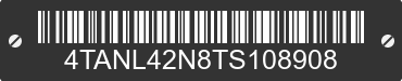 1996 TOYOTA Tacoma 4TANL42N8TS108908 VIN decoded