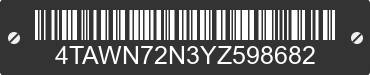 2000 TOYOTA Tacoma 4TAWN72N3YZ598682 VIN decoded