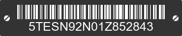 2001 TOYOTA Tacoma 5TESN92N01Z852843 VIN decoded