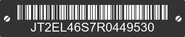1994 TOYOTA Tercel JT2EL46S7R0449530 VIN decoded