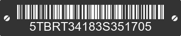 2003 TOYOTA Tundra 5TBRT34183S351705 VIN decoded