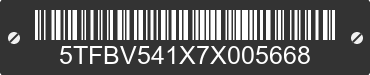 2007 TOYOTA Tundra 5TFBV541X7X005668 VIN decoded
