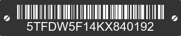 2019 TOYOTA Tundra 5TFDW5F14KX840192 VIN decoded