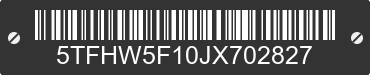 2018 TOYOTA Tundra 5TFHW5F10JX702827 VIN decoded