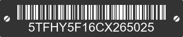 2012 TOYOTA Tundra 5TFHY5F16CX265025 VIN decoded