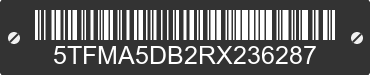 2024 TOYOTA Tundra 5TFMA5DB2RX236287 VIN decoded