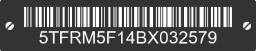 2011 TOYOTA Tundra 5TFRM5F14BX032579 VIN decoded
