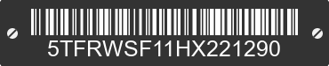 2017 TOYOTA Tundra 5TFRWSF11HX221290 VIN decoded