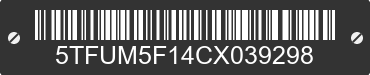 2012 TOYOTA Tundra 5TFUM5F14CX039298 VIN decoded