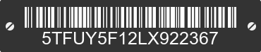 2020 TOYOTA Tundra 5TFUY5F12LX922367 VIN decoded