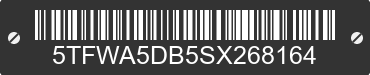 2025 TOYOTA Tundra 5TFWA5DB5SX268164 VIN decoded