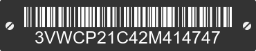 2002 VOLKSWAGEN Beetle 3VWCP21C42M414747 VIN decoded
