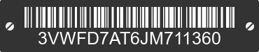 2018 VOLKSWAGEN Beetle 3VWFD7AT6JM711360 VIN decoded