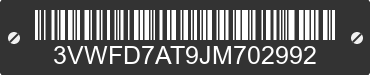 2018 VOLKSWAGEN Beetle 3VWFD7AT9JM702992 VIN decoded