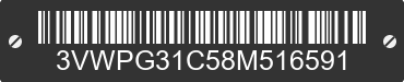 2008 VOLKSWAGEN Beetle 3VWPG31C58M516591 VIN decoded