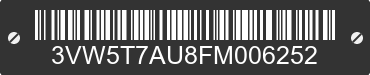 2015 VOLKSWAGEN GTI 3VW5T7AU8FM006252 VIN decoded