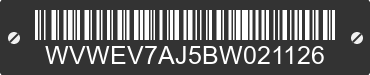 2011 VOLKSWAGEN GTI WVWEV7AJ5BW021126 VIN decoded