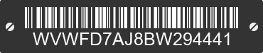2011 VOLKSWAGEN GTI WVWFD7AJ8BW294441 VIN decoded