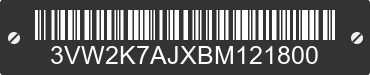 2011 VOLKSWAGEN Jetta 3VW2K7AJXBM121800 VIN decoded
