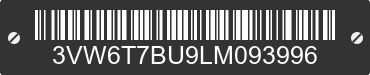 2020 VOLKSWAGEN Jetta 3VW6T7BU9LM093996 VIN decoded