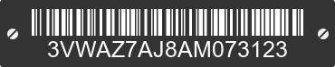 2010 VOLKSWAGEN Jetta 3VWAZ7AJ8AM073123 VIN decoded