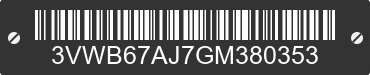 2016 VOLKSWAGEN Jetta 3VWB67AJ7GM380353 VIN decoded