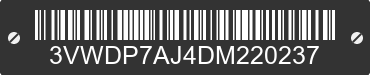 2013 VOLKSWAGEN Jetta 3VWDP7AJ4DM220237 VIN decoded