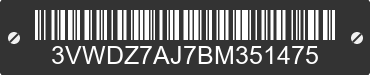 2011 VOLKSWAGEN Jetta 3VWDZ7AJ7BM351475 VIN decoded