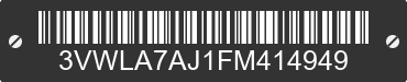 2015 VOLKSWAGEN Jetta 3VWLA7AJ1FM414949 VIN decoded