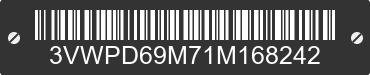 2001 VOLKSWAGEN Jetta 3VWPD69M71M168242 VIN decoded