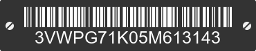 2005 VOLKSWAGEN Jetta 3VWPG71K05M613143 VIN decoded