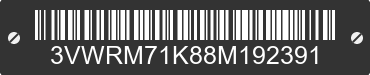 2008 VOLKSWAGEN Jetta 3VWRM71K88M192391 VIN decoded