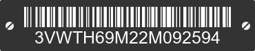 2002 VOLKSWAGEN Jetta 3VWTH69M22M092594 VIN decoded