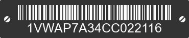 2012 VOLKSWAGEN Passat 1VWAP7A34CC022116 VIN decoded