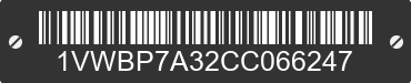 2012 VOLKSWAGEN Passat 1VWBP7A32CC066247 VIN decoded