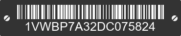 2013 VOLKSWAGEN Passat 1VWBP7A32DC075824 VIN decoded